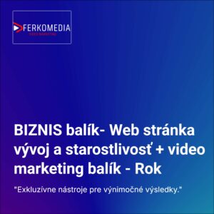 BIZNIS balík- Web stránka vývoj a starostlivosť + video marketing balík - Rok